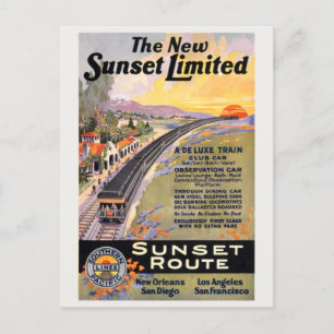 The New Sunset Limited Vintage Poster 1924 Postkarte