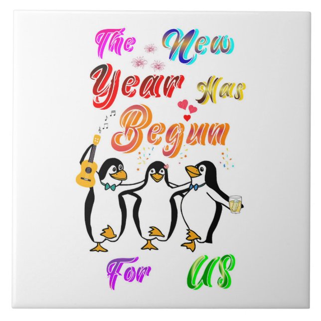 The New Year Has Begun For Us Fliese (Vorderseite)