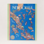 The New Yorker March 1927 - 16x20 Puzzle<br><div class="desc">Lively,  bright Colorful New Yorker Magazine cover of the Bahamas,  Cuba,  Jamaica,  and  Haiti from March 5,  1927 repurposed on a 16x20 jigsaw puzzle.</div>