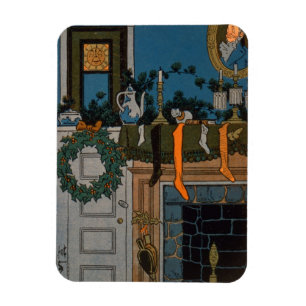 The Night Before Christmas by Denlow, 1903 (Farbe Magnet
