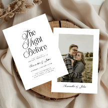 The Night Before Modern Photo Rehearsal Dinner