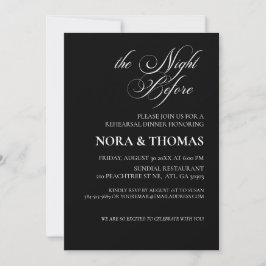 The Night Before Rehearsal Dinner Invitation Black Einladung