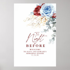 The Night Before Rehearsal Dinner Welcome Poster
