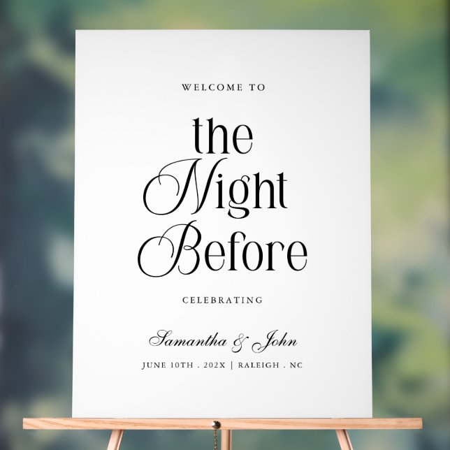 The Night Before Rehearsal Dinner Welcome Sign Acrylschild (Neutral)