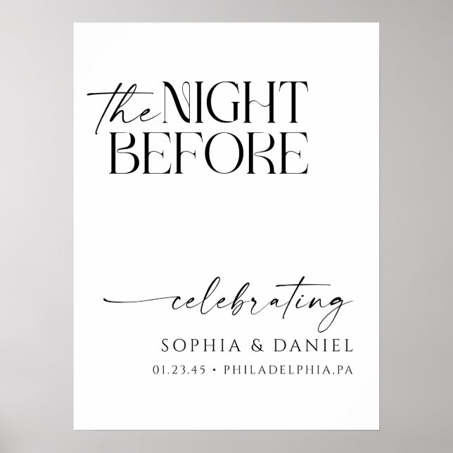 The Night Before Wedding Rehearsal Dinner Poster (Vorne)