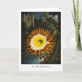The Night Blowing Cereus — Modern Botanical Reinte Karte