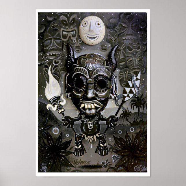 "The Night Marcher" Art Print - (Pop surreal Art) Poster (Vorne)