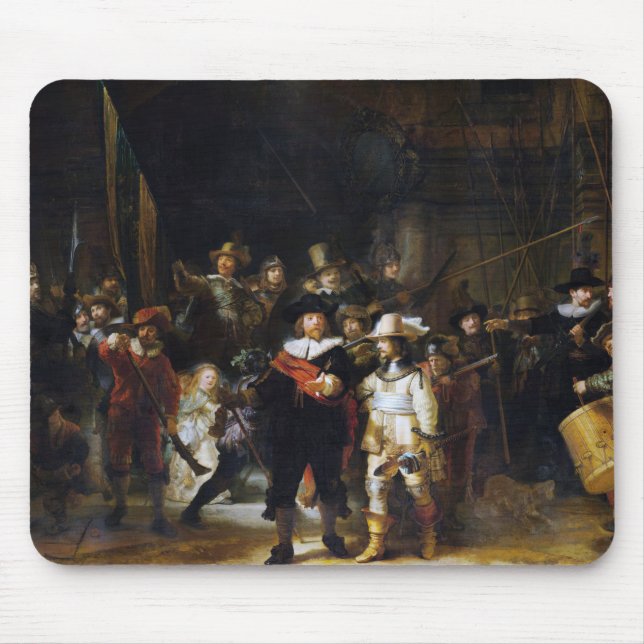 The Night Watch, Rembrandt, 1642 Mousepad (Vorne)
