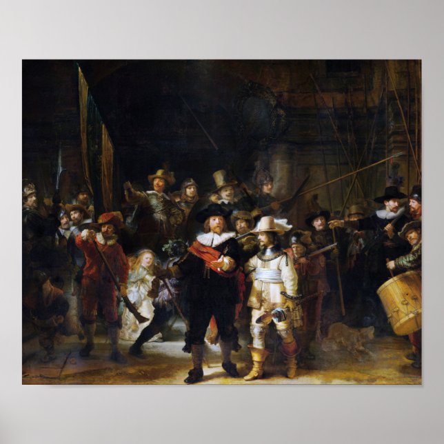 The Night Watch, Rembrandt, 1642 Poster (Vorne)