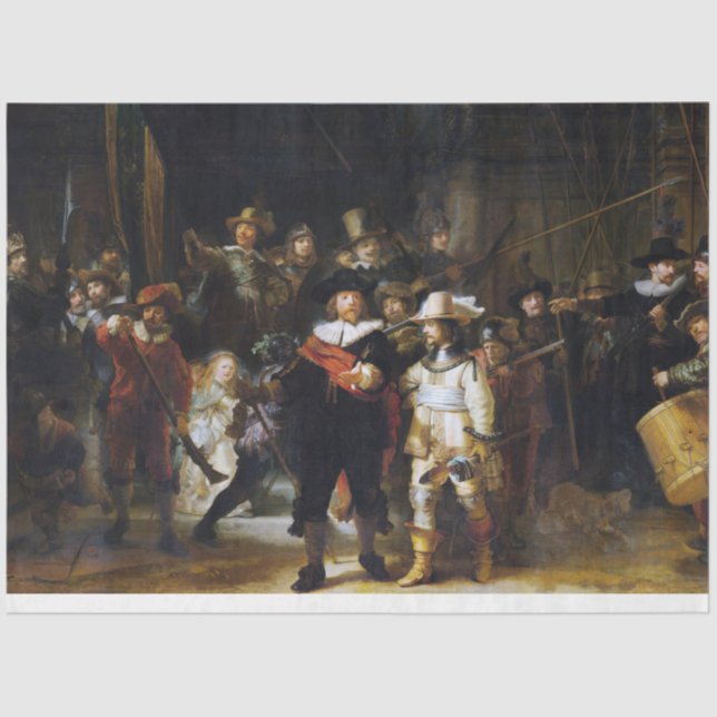 The Night Watch, Rembrandt, 1642 Seidenpapier (Vorderseite)