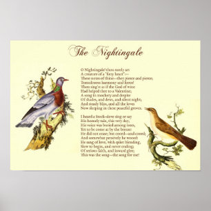 "The Nightingale" von Wordsworth - Art Print Poster