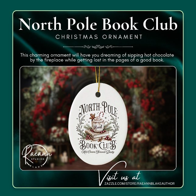 The North Pole Book Club Oval Christmas Ornament (Von Creator hochgeladen)