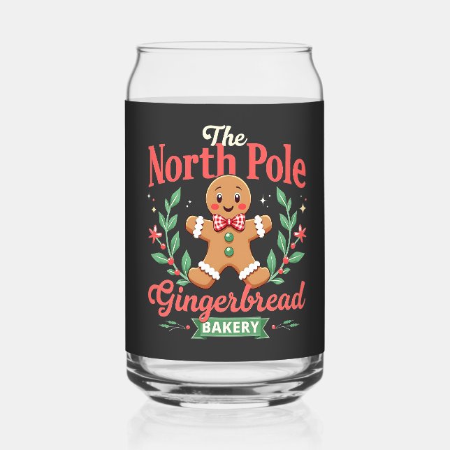 The North Pole Gingerbrot Bakery Weihnachten Dosenglas (Vorderseite)