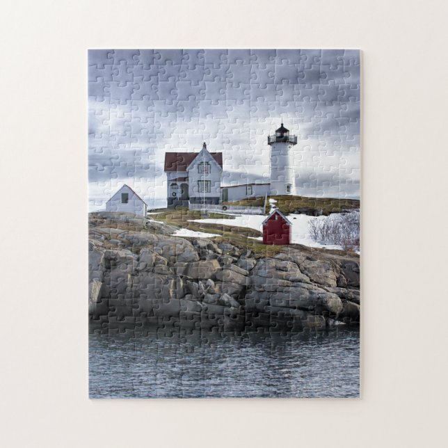 The "Nubble" Cape Neddick lighthouse York, Maine Puzzle (Vertikal)