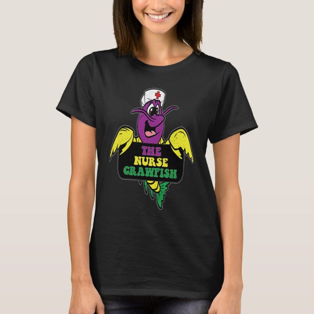 The Nurse Crawfish Mardi Gras Carnival Parade RN L T-Shirt (Vorderseite)