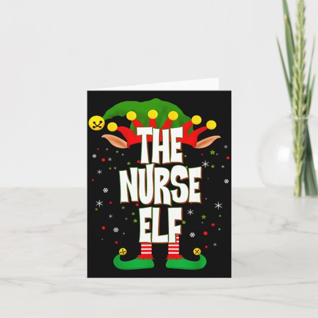 The Nurse Elf Christmas  Karte (Vorderseite)