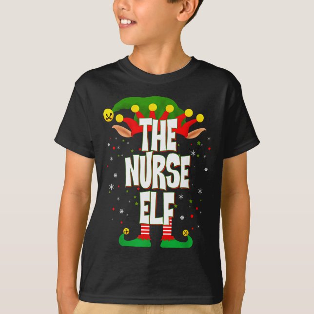 The Nurse Elf Christmas  T-Shirt (Vorderseite)