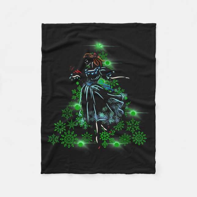 The Nutcracker Ballet And Clara Marie Christmas Tr Fleecedecke (Vorderseite)