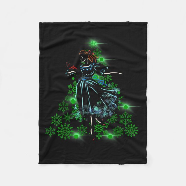 The Nutcracker Ballet And Clara Marie Christmas Tr Fleecedecke (Vorderseite)