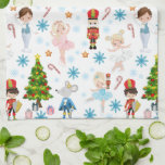 The Nutcracker Characters Clara Winter Christmas Geschirrtuch<br><div class="desc">Das wunderschöne Ballett-Urlaubsprojekt dreht sich um die Nutcracker-Produktion. Dieses Design enthält berühmte Charaktere wie Clara, den Nutcracker, einen Spielzeugsoldaten, den Mouse King, die Snow Queen und die Zucker-Pflaumenfabrik. Weitere Haarfarben und Hautfarben sind für die Ballerinas verfügbar. Wenn Sie Änderungen wünschen, kontaktieren Sie mich bitte mit dem Chat-Button auf dieser Seite....</div>