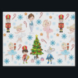 The Nutcracker Characters Clara Winter Christmas Seidenpapier<br><div class="desc">Das wunderschöne Ballett-Urlaubsprojekt dreht sich um die Nutcracker-Produktion. Dieses Design enthält berühmte Charaktere wie Clara, den Nutcracker, einen Spielzeugsoldaten, den Mouse King, die Snow Queen und die Zucker-Pflaumenfabrik. Weitere Haarfarben und Hautfarben sind für die Ballerinas verfügbar. Wenn Sie Änderungen wünschen, kontaktieren Sie mich bitte mit dem Chat-Button auf dieser Seite....</div>