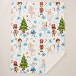 The Nutcracker Characters Clara Winter Christmas Sherpadecke<br><div class="desc">Das wunderschöne Ballett-Urlaubsprojekt dreht sich um die Nutcracker-Produktion. Dieses Design enthält berühmte Charaktere wie Clara, den Nutcracker, einen Spielzeugsoldaten, den Mouse King, die Snow Queen und die Zucker-Pflaumenfabrik. Weitere Haarfarben und Hautfarben sind für die Ballerinas verfügbar. Wenn Sie Änderungen wünschen, kontaktieren Sie mich bitte mit dem Chat-Button auf dieser Seite....</div>