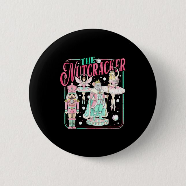 The Nutcracker Christmas Nk Ballet Sugar Plum Fair Button (Vorderseite)
