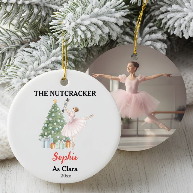 The Nutcracker Custom Name & Photo Ballet Keepsake Keramik Ornament (Von Creator hochgeladen)