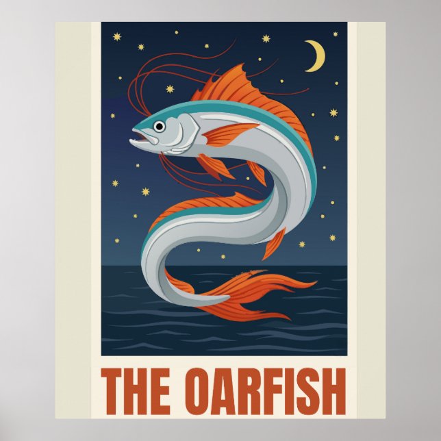 The Oarfish Tarot Card Crescent Moon Celestial Sta Poster (Vorne)