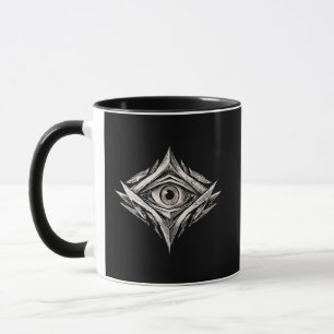 The Observer Core – Geometrisches Auge der Achtsam Tasse
