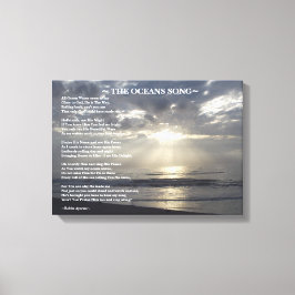 THE OCEANS SONG POEM LEINWANDDRUCK