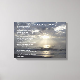 THE OCEANS SONG POEM LEINWANDDRUCK