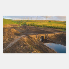 The Old Packhorse Bridge of Baitings Rechteckiger Aufkleber