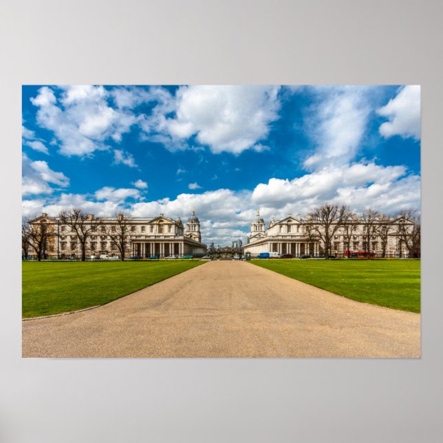 The Old Royal Naval Uni, Greenwich, England Poster (Vorne)