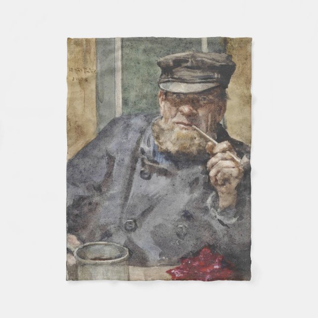 The Old Sea Dog (von Henry Scott Tuke) Fleecedecke (Vorderseite)