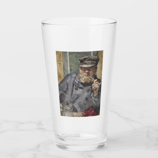 The Old Sea Dog (von Henry Scott Tuke) Glas (Vorderseite)