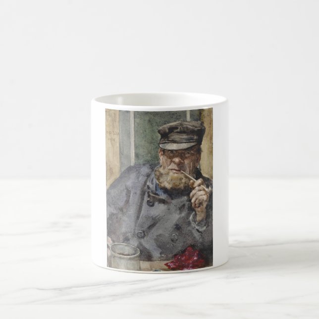 The Old Sea Dog (von Henry Scott Tuke) Kaffeetasse (Mittel)