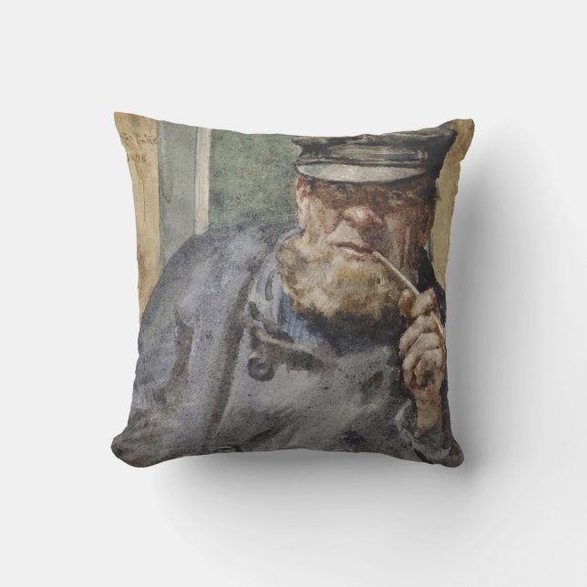 The Old Sea Dog (von Henry Scott Tuke) Kissen (Vorderseite)