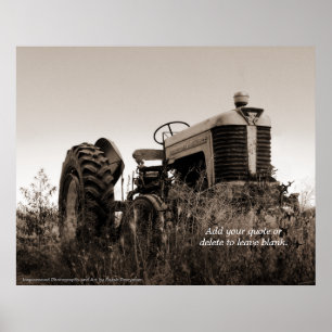 The Old Tractor Customizable Print Poster