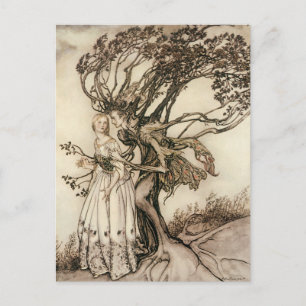 The Old Woman in the Wood by Arthur Rackham Postkarte