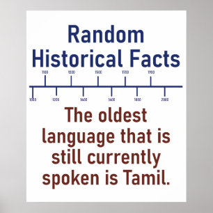 The Oldest Language - History Fact Poster