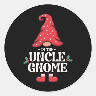 The Oncle Gnome Funny Family Matching Group Christ Runder Aufkleber