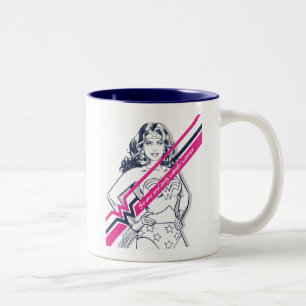 The One And Only Wonder Woman' Retro Graphic Zweifarbige Tasse