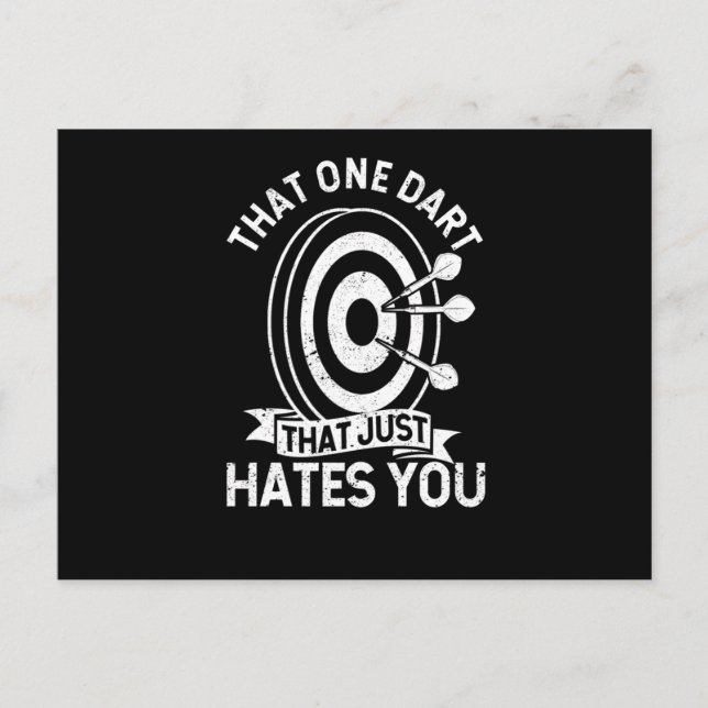 The one dart that just hates you Funnier Postkarte (Vorderseite)