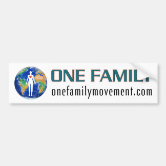 The One Family World Peace Movement BUMPER STICKER Autoaufkleber
