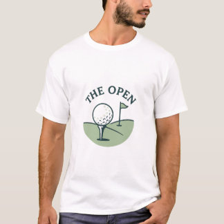 The Open – Minimalistisches Golf-Design T-Shirt
