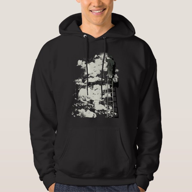 The Optimist Inspirational Happy Sky Graffiti Stre Hoodie (Vorderseite)
