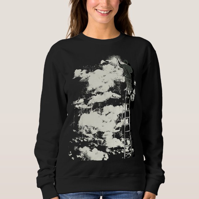 The Optimist Inspirational Happy Sky Graffiti Stre Sweatshirt (Vorderseite)