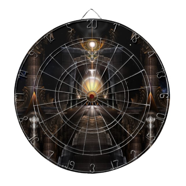 The Orb of Acrellis Fraktal Art Dart Board Dartscheibe (vorne)