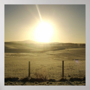 The Orb of Life Stunning Sunrise Landscape Print Poster